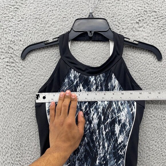 TYR Swimwear Womens 8 Black White‎ Halter Full Coverage One Piece Comp New - Picture 8 of 11